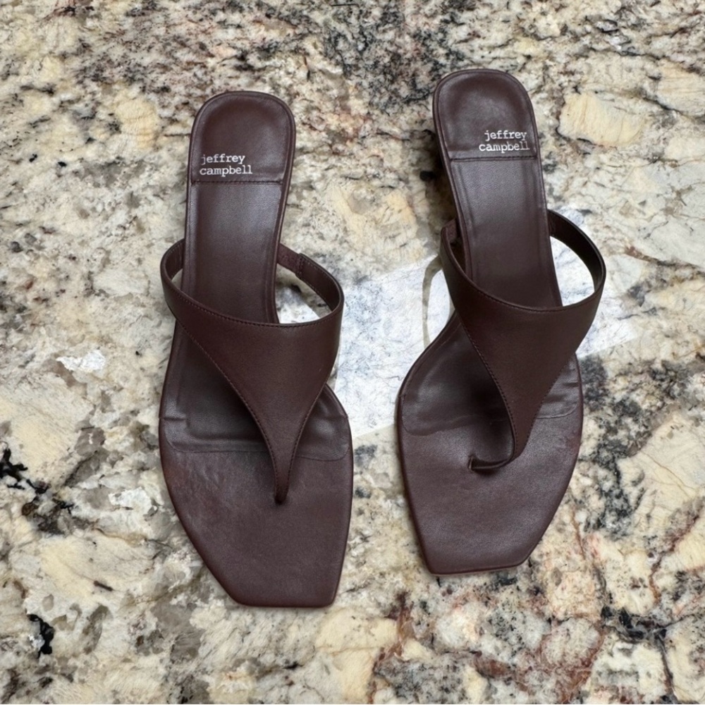 Jeffrey Campbell Dark Brown Leather Sandals